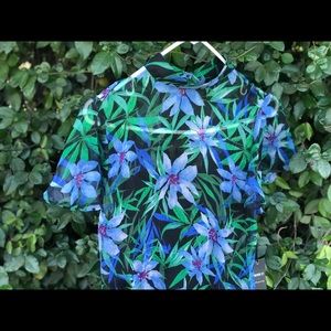 🎁 NEW Floral High Neck Mini Dress (M) NWT🏷